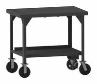 DURHAM MFG Workbench: Fixed Ht, Steel, 60 in x 36 in, 5,600 lb Overall Load Capacity (MPN HDWBMFL-3660-8PH-95). Key specifications — Sub-brand: [Delete]; Unit Type: Not Expandable or Modular; Includes: (2) Drawer Mounting Brackets; Assembly: Fully Assembled; Wheel Material: Phenolic; Frame Material Finish: Powder Coated; Mobility: Casters; Height Adjustability: Fixed Height.