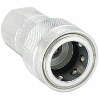 PIONEER Hydraulic Quick Connect Hose Coupling: 1/2 in Coupling Size, Steel, 45.42 lpm Max. Flow Rate (MPN 4050-16). Key specifications — Body Material: Steel; Valve Type: Ball; Thread Size: 7/8"-14; Brand: PIONEER.