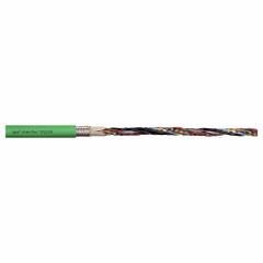 CHAINFLEX Measuring System Cable: (2) Pr 26 AWG (0.20)/(2) 22 AWG (0.38), Green, PUR Jacket (MPN CF113-028-D). Key specifications — Conductor Grouping: (2) Pair 26 AWG/(2) 22 AWG; Includes Ground: No; Overall Length: Order by the Foot; Minimum Bend Radius Factor - Fixed: 4 x OD; Minimum Bend Radius Factor - Flexible: 6 x OD; Brand: CHAINFLEX.