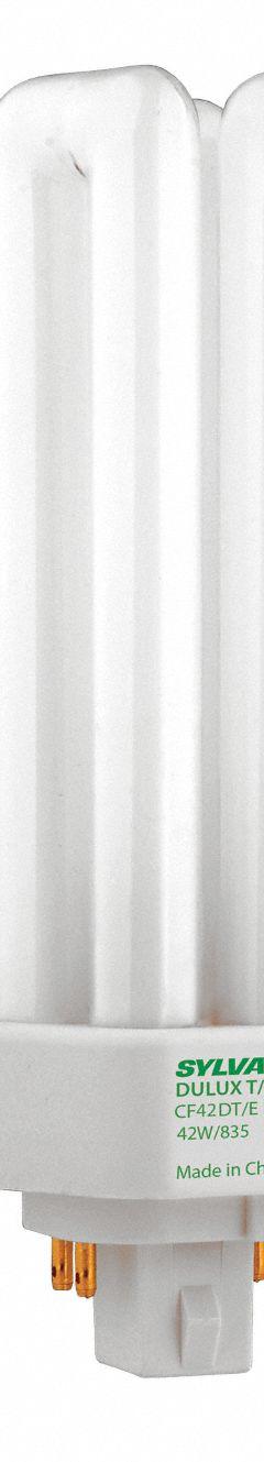 LEDVANCE/ SYLVANIA Compact Fluorescent Bulb: 4-Pin (GX24q-1), T4, Fluorescent, 3500K, 13 W Watt (MPN 20893). Key specifications — Brand: LEDVANCE/ SYLVANIA; Bulb Designation: CF13DT/E/835/ECO; Dimmable: Yes; Color Temperature: 3500K.