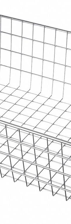 MARLIN STEEL WIRE PRODUCTS Storage Basket: Material Handling Basket, Steel, Chrome-Plated, Silver (MPN 153-12)
