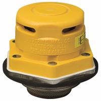APPROVED VENDOR Pressure & Vacuum Relief Vent: Yellow, 3 psi Min Opening Pressure, 2 in Pipe Size (MPN 08006). Key specifications — attr1187441: Vertical; attr1187442: Polyethylene; attr1187443: Pressure & Vacuum Relief Vent; attr1187444: NPS; attr1187446: Yellow; attr1187449: Male; attr1187450: Petroleum Chemicals; attr1187452: Yes.