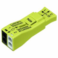 WAGO Ballast Disconnects: 2 Pole, 18 AWG – 12 AWG Ballast Side, 18 AWG – 12 AWG Line Side, 200 (MPN 873-902/PW25-200). Key specifications — attr1307816: Push-In; attr1307821: 873-902/PW25-200; attr1307826: WAGO; attr1307800: Male/Female; attr1307804: Copper; attr1307817: Plug to Socket; attr1307819: 18 AWG; attr1307820: 12 AWG.