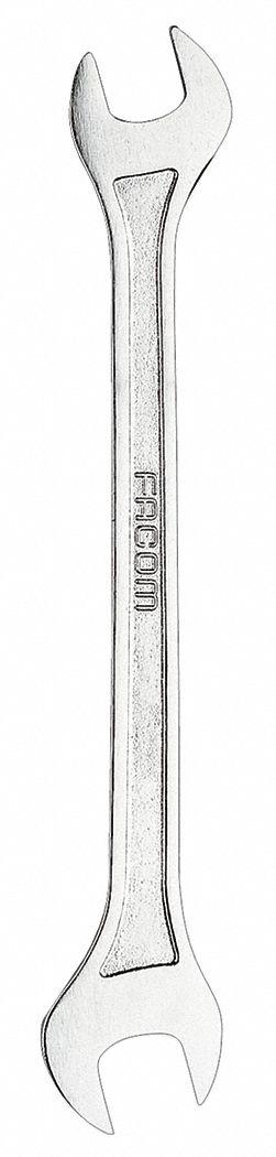 FACOM Open End Wrench: Alloy Steel, Satin, 16 mm_17 mm Head Size, 9 27/32 in Overall Lg - Metric, Double End, Open End Wrenches