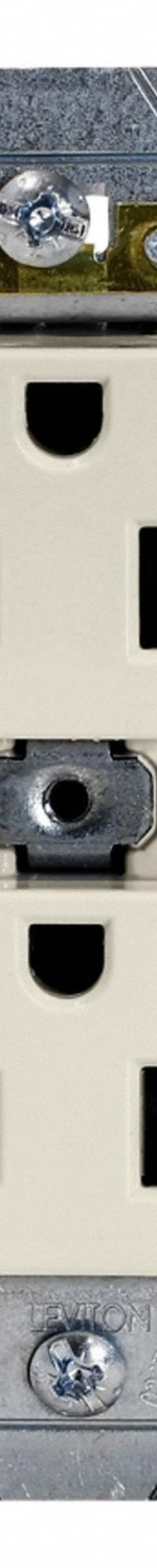 LEVITON Straight Blade Duplex Receptacle: Hospital Grade, Duplex, 5-20R, Light Almond, 125V AC, 20 A (MPN 8300-HT)