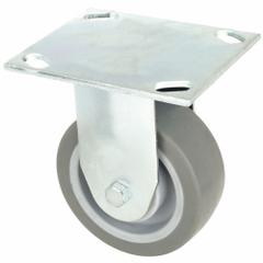 APPROVED VENDOR Plate Caster: Rigid, No Brake, Rubber, 4 in Wheel Dia., 1 1/2 in Wheel Wd, Rigid (MPN 33H908). Key specifications — Brand: APPROVED VENDOR; Wheel/Tread Color: Gray; Roll Up: Rigid.
