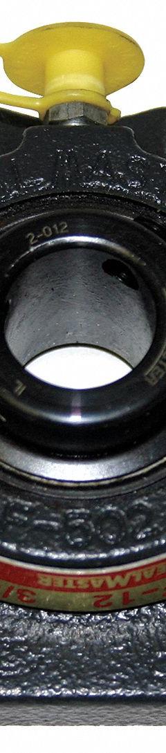 SEALMASTER 4 Bolt Flange Bearing: Radial Ball, 1 in Bore, Cast Iron, Set Screws, 3 3/4 in Lg, Square (MPN SF-16). Key specifications — Bore Type: Cylindrical; Brand: SEALMASTER; Lubricant Material: NLGI #2 Equivalent; Mounting Bolt Size: 3/8 in; System of Measurement: Inch.
