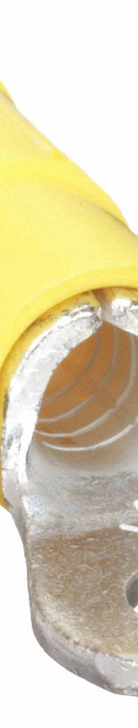 3M Ring Terminal: Yellow, Vinyl Insulation, 1/4 in Stud Size, 12 AWG to 10 AWG Wire Sizes, 600 V (MPN RV10-14Q). Key specifications — attr1308027: 3M.