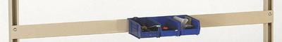 PRO-LINE Bin Rail: 4 in Overall Ht, 54 1/2 in Overall Wd, 1 1/2 in Overall Dp, Beige - Louvered Panels & Bin Rails for Workbenches