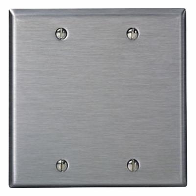 LEVITON Wall Plate: Blank, 2 Gang - General Purpose Wall Plates
