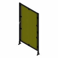T-Slot Framing System Door: Stand-Alone, Black, Left Swing, 72 in H x 39 in W x 5 1/2 in D, Mesh (MPN 48235). Key specifications — Finish: PVC-Coated; Brand: FAZTEK; Panel Color: Yellow; Panel Type: Mesh; Color: Black; Material: Wire; Mesh Shape: Square; Assembly: Assembled.