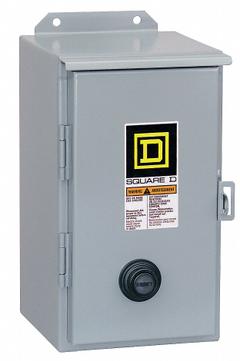 SQUARE D Magnetic Motor Starter: Non-Reversing, 3 Poles, NEMA Size 4, 135 A, 120V AC Coil (MPN 8536SFA1V02S). Key specifications — Brand: SQUARE D; Coil Voltage: 110/120V AC; Phase: Three; Operator: None; Terminal Connection Type: Screw Clamp Terminals; Includes Pilot Light: No; Operator Controls: None; Auxiliary Contacts Included: No Auxiliary Contacts Included.
