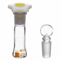 UNITED SCIENTIFIC SUPPLIES INC Glass Flasks: 5 mL, Colorless, Round, A, +/-0.06 mL, Includes Closure (MPN FGWM005). Key specifications — Shape: Round; Tolerance: +/-0.06 mL; Body Color: Colorless; Brand: UNITED SCIENTIFIC SUPPLIES INC; Compatible with Stopper Size: 14/23; USP Specification: Type I.