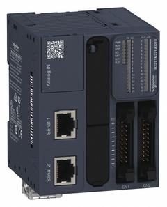 SCHNEIDER ELECTRIC PLC: (16) Discrete/(2) Analog, (16) Transistor, 24V AC : 24V DC (MPN TM221M32TK). Key specifications — attr211240: SCHNEIDER; attr1072668: Clock Included; attr1075941: (16) Discrete; attr1075943: (16) Transistor.