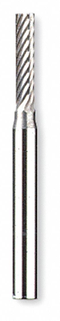 DREMEL Carving Bit: Tungsten Carbide, Cylinder, 1/8 in Head Wd, 1/2 in Head Lg - Carving & Engraving Bits for Rotary Tools