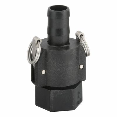 Dayton Quick Disconnect: Polypropylene, 1 1/4 in Hose Barb, 1 1/4 in Threaded Connection Dia. - Drum Pump Quick Disconnects