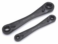 CRESCENT Box End Wrench Set: Alloy Steel, Black Oxide, 2 Tools, 8 mm to 19 mm Range of Head Sizes (MPN CX6DBM2). Key specifications — attr324927: CRESCENT; attr309452: Tray; attr309451: No; attr309461: Black Oxide; attr309460: Alloy Steel; attr309463: No; attr309449: 8 mm to 19 mm.