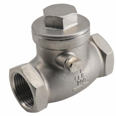 APPROVED VENDOR Check Valve: Swing, Inline Valve Body, 1 in Pipe Size, FNPT x FNPT - Stainless Steel Inline Swing Check Valves