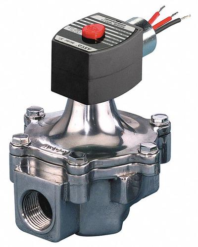 REDHAT Solenoid Valve: 2-Way, Normally Open, 1 in Pipe Size, 110V AC/120V AC, High Flow - 2-Way/2-Position, Normally Open Solenoid Valves