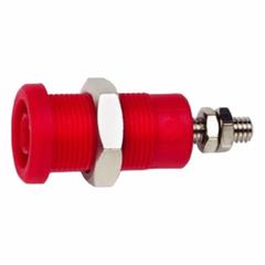 POMONA Panel Mount Banana Jack: CAT III 1000V, 1 3/8 in Lg, 36 A Max Current Measurement (MPN 72930-9). Key specifications — Manufacturer Part Number: 72930-9; Body Material: Brass; Brand: POMONA; Color: White.