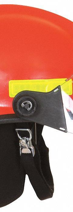 FIRE-DEX Fire Helmet: Red, Fiberglass, Modern Rear Brim, Chin Strap, 6 pt Ratchet (MPN 911H713). Key specifications — Color: Red; Chin Strap: Yes; Brand: FIRE-DEX; Shell Material: Fiberglass; Style: Modern Rear Brim; Suspension: 6 pt Ratchet.