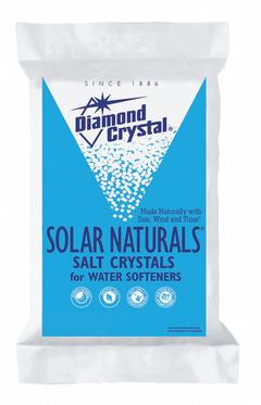DIAMOND CRYSTAL Water Softener Salt: Solar Naturals, Crystals, 50 lb, Bag, Sodium Chloride (MPN 100012455). Key specifications — Manufacturer Part Number: 100012455; Display Sell UOM: EA; Container Type: Bag; Brand: DIAMOND CRYSTAL.