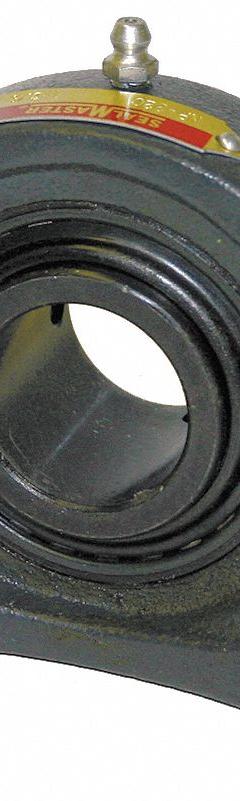 SEALMASTER Pillow Block Bearing: 1 1/4 in Bore, Cast Iron, Set Screws, 1 11/16 in Shaft Ht (MPN NP-20R). Key specifications — Brand: SEALMASTER; Maximum Speed: 5,450 RPM; Mounting Bolt Size: 1/2 in; System of Measurement: Inch.