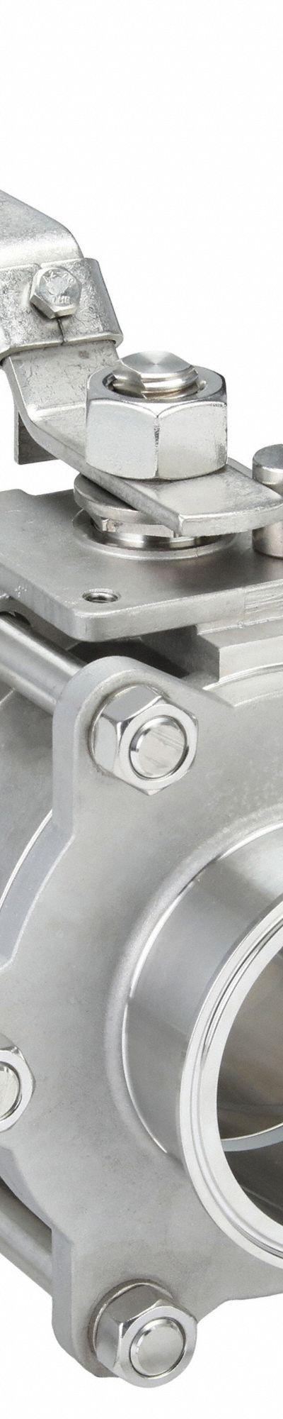 VNE APPROVED VENDOR Manual Two-Way Ball Valve: 4 in - 3-A Certified Stainless Steel Ball Valves