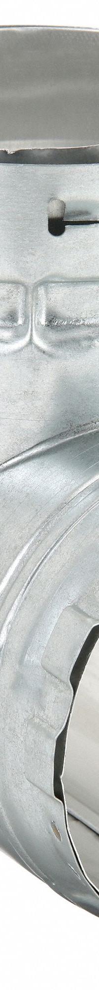 Duct Tee: 4 in Duct, 8 7/8 in Lg, Steel, Category I, Outer Galvanized Steel w/ Inner Aluminum Liner (MPN 4ET). Key specifications — Finish: Galvanized; Brand: AMERI-VENT; Product Type: Tee; Material: Steel; Connection Type: Interlocking Bracket; Vent Material: Outer Galvanized Steel w/ Inner Aluminum Liner.