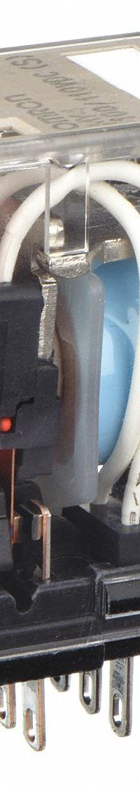 OMRON General Purpose Relay: Socket Mounted, 5 A Current Rating, 110V DC, 4PDT, 14 Pins/Terminals (MPN MY4-DC100/110(S)). Key specifications — Brand: OMRON; Base Type: Square; Mounting Style: Plug-In; Pin Shape: Round; Electrical Connection: Plug-In; Manufacturer Part Number: MY4-DC100/110(S); Operating Current: 1.5 A at 24V DC (Inductive Load); Series: MY Series.