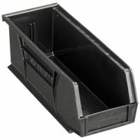 QUANTUM STORAGE SYSTEMS Hang and Stack Bin: 4 1/8 in x 10 7/8 in x 4 in, Black, 30 lb Load Capacity (MPN QUS224BR). Key specifications — Electrostatic Discharge: Not Electrostatic Discharge Conductive; Brand: QUANTUM STORAGE SYSTEMS; % Recycled Content: 100%.
