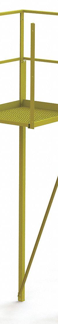 TRI-ARC Turn Platform: 10.2 ft Overall Ht, Steel (MPN UCT08246). Key specifications — Material: Steel; Color: Yellow; Brand: TRI-ARC.