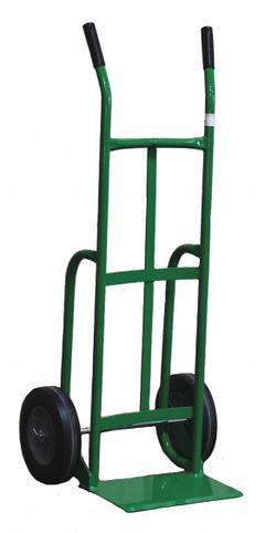 SAFTCART General Purpose Hand Truck: 400 lb, Dual-Handle Handle, Green, Steel, Semipneumatic (MPN 702). Key specifications — Brand: SAFTCART; Color: Green.