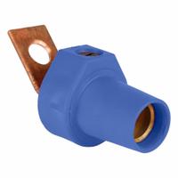 Single Pole Receptacle: Blue, Straight Taper Nose Mating, Angled One-Hole Bus Bar Termination, 400 A (MPN 16F21-UB). Key specifications — Series: 16; Receptacle Gender: Female; Brand: LEVITON.