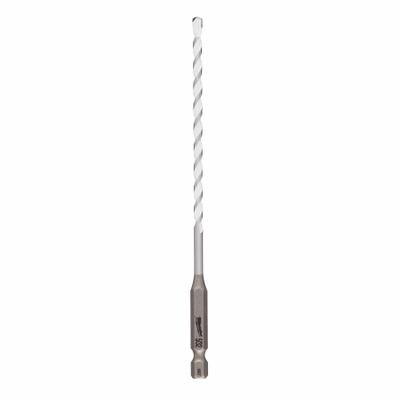 MILWAUKEE Carbide Drill Bit: 5/32 in Drill Bit Size, 4 in Max Drilling Dp - Multi-Material Hex-Shank Concrete & Masonry Drill Bits