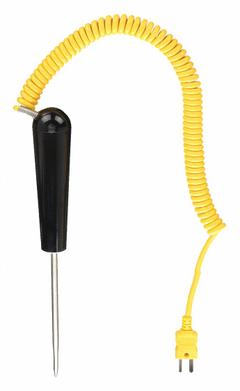 COOPER ATKINS Penetration Temperature Probe: -40°F to 500°F /-40°C to 260°C, 4 in Probe Lg, Type K (MPN 50143-K). Key specifications — Brand: COOPER ATKINS; Handle Type: Straight.