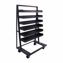 VALLEY CRAFT A-Frame Cart: 2,500 lb, 6 Shelves, Gray, 38 in L x 25 in W x 63 in H, 1 Usable Sides (MPN F89070VCGY). Key specifications — Color: Gray; Includes: Single-Sided Frame; Caster/Wheel Configuration: (2) Swivel; Brand: VALLEY CRAFT.