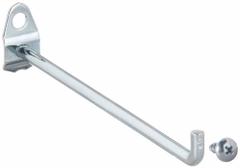 TRITON PRODUCTS Single Rod Pegboard Hook: 1/4 in_1/8 in Peg Hole, 6 in x 3/4 in x 1 1/2 in, 10 PK (MPN 71619). Key specifications — Finish: Zinc-Plated; Color: Silver; For Tool Type: Multiple; Includes: Screws; Locking System: Screw-In; Mounting Type: Surface; Material: Steel; Accessory Type: 90-Degree Single Hook.