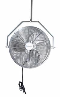 CANARM Mounted Fan: 14 in Blade Dia, 120V AC, 1/16 hp Motor HP, Ceiling Mount, Non-Oscillating (MPN HAF14-ZO). Key specifications — Brand: CANARM; Voltage: 120V AC; Number of Speeds: Variable; Fan Mounting Location: Ceiling; Oscillation: Non-Oscillating.