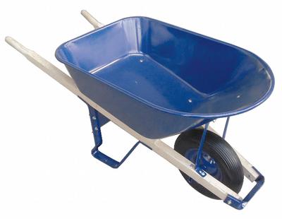 WESTWARD Wheelbarrow: Steel Tray, 6 cu ft Max Volume Capacity, 286 lb Max Load Capacity - Wheelbarrows