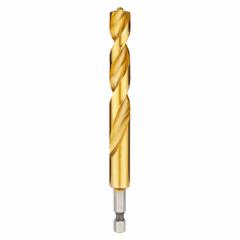 MILWAUKEE Hex Shank Drill Bit: 15/32", 135° Split Point, TiN-Coated HSS, Impact Rated (MPN 48-89-4627). Key specifications — attr1234973: Impact Rated; attr1234966: MILWAUKEE; attr1234978: 0.4688.