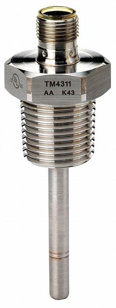 IFM Temperature Probe: -40°F to 302°F /-40°C to 150°C, ±0.15°C at 0°C, 1.65 in Probe Lg (MPN TM4311). Key specifications — Accuracy: ±0.15 °C at 0 °C; Brand: IFM; Probe Sheath Material: 316L Stainless Steel.