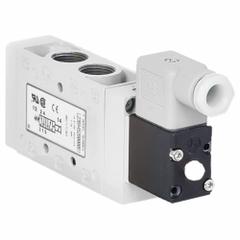 AVENTICS Solenoid Air Control Valve: Series L2, Single Solenoid, Four-Way / Two-Position, 24V DC (MPN L22BA452B060T61). Key specifications — attr1077526: L22BA452B060T61; attr1077589: Locking; attr1077598: Solenoid Air Control Valve; attr1077600: Spring Return.
