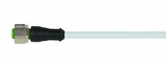 Cordset: M12 Female Straight X Bare Wire, 5 Pins, Gray, PVC, 1 m Cable Lg, 4 A Max Current (A) (MPN 7000-12241-2150100). Key specifications — Cable Jacket Color: Gray; End 1 Gender: Female; End 1 Mounting Orientation: Straight; End 2 Connection Type: Bare Wire; IP Rating: IP67; Brand: MURRELEKTRONIK; Wire Size: 22 AWG; Cable Jacket Material: PVC.