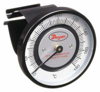 DWYER Clip Pipe Mount Dial Thermometer: 20°C to 180°C, +/- 2% Accuracy, 2 in Dial Dia (MPN STC462). Key specifications — Accuracy: +/- 2%; Brand: DWYER.