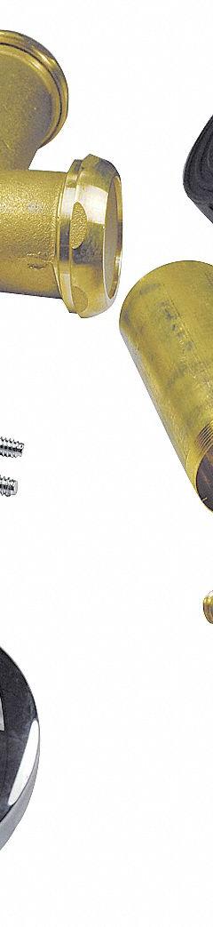 AB&A Waste and Overflow Kit: Brass, Brass, 1 1/2 in Overall Dia, 2 1/2 in Overall Ht, Push and Pull (MPN 60357). Key specifications — Color: Brass; Includes: Full Kit; Connection Type: Threaded; Material: Brass; Grate Material: Brass.