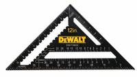 DEWALT Rafter Square: 12 in Square Size, Aluminum, Scribe Line Notches for Marking Rip Cuts, 1/8 in (MPN DWHT46032). Key specifications — attr936134: 1/8 in; attr934763: DEWALT; attr984589: Inch; attr984960: Aluminum.