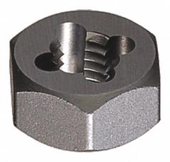 CLE-LINE Hex Threading Die: 1/2"-13 UNC, 1 1/16 in Hex Wd, High Speed Steel (MPN C77616)
