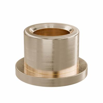 OILITE Flanged Sleeve Bearing: Bronze, SAE 841, 1/2 in Bore, 3/4 in OD, 5/8 in Lg - Lubricated General Purpose Metallic Flanged Sleeve Bearings