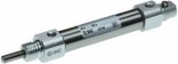 SMC Round Body Cylinder: 7/16 in Bore, 1 in Stroke, Non-Repairable, Stainless Steel, Pivot Mounting (MPN NCMC044-0100C). Key specifications — attr1122958: Rotating Rod; attr942235: Stainless Steel; attr942202: SMC; attr942227: Pivot; attr942243: NCM.